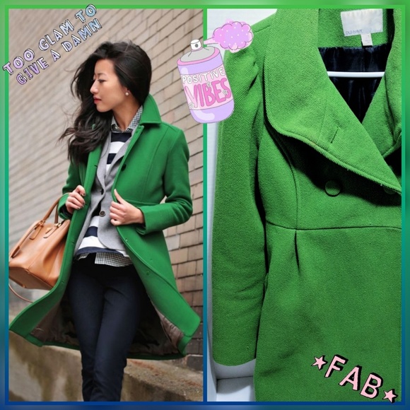 SOLD in BUNDLE Green Peacoat - Picture 1 of 5